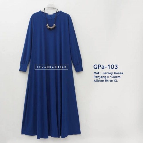 GPa-103 Gamis Polos Semi Klok